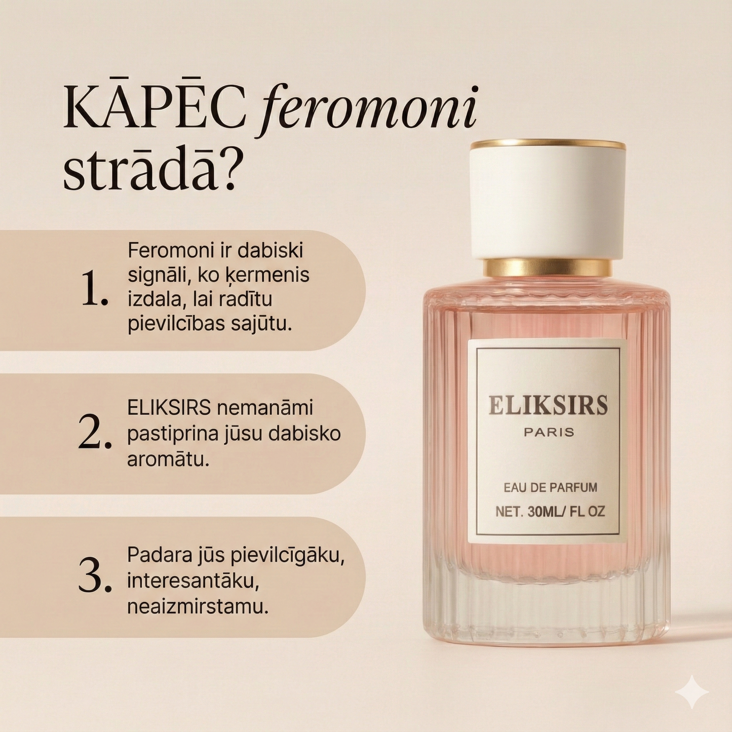 Eliksīrs - dabīgs feromonu smaržūdens